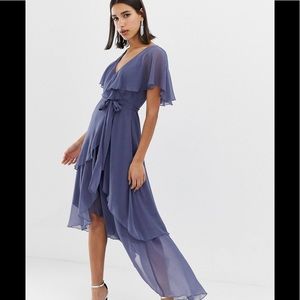 asos design cape back maxi dress